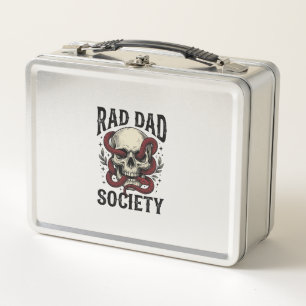 Rad Dad Society Vintage-Totenkopf-Schlangenshirt-D Metall Brotdose