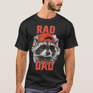 Rad Dad Waschbär Vater Tag Rad Cool T-Shirt