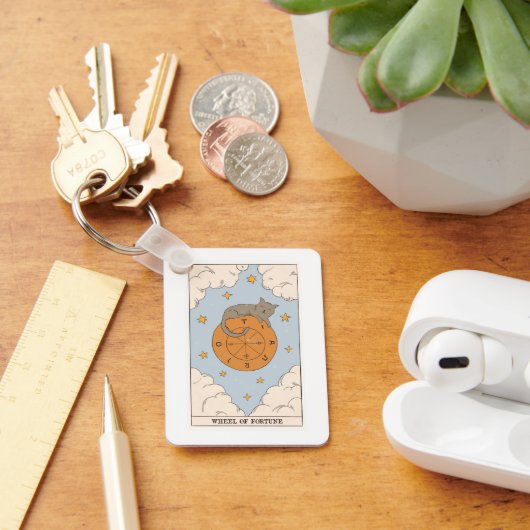 Rad der esoterischen Weisung der Glückskarte Tarot Schlüsselanhänger (Schreibtisch)