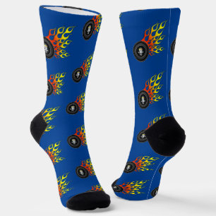 Rad der Flammen-Mechanik Socken