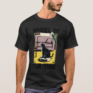 Rad der Fur-Tune Roboter Staubsauger Lustige Katze T-Shirt