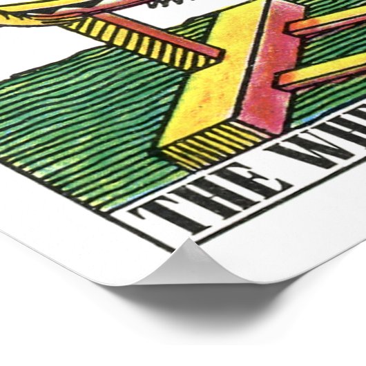 Rad der Glückskarte Tarot Poster (Ecke)