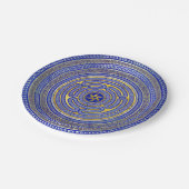 Rad der griechischen Schlüsselverzierung Pappteller (Schrägansicht)