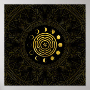 Rad der Hekate und Monde Poster
