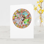 Rad der werdenen Gruß-Karte Karte (Gelbe Blume)