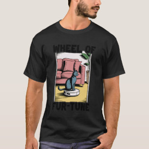 Rad des Fell-Glücks-Roboter-Staubsauger Lustige Ka T-Shirt