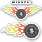 Rad des Flammenmechanismus Aufkleber (Vorderseite)