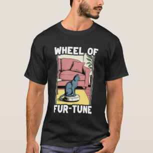 Rad des Glücks-Roboter-Staubsauger Lustige Katze 5 T-Shirt