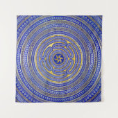 Rad des griechischen Schlüsselschmucks Wandteppich (Vorderseite (Horizontal))