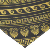 Rad des griechischen Schlüsselschwarz und Gold Tischdecke (Schrägansicht)