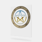 Rad des Jahres mit Metall-Pentagramm Acrylschild (Winkel)