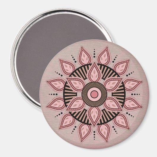 Rad des Lebens Mandala Magnet (Vorderseite/Rückseite)