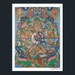 Rad des Lebens Mandala Poster<br><div class="desc">Über Mandalas Mandala ist ein Sanskrit-Wort, das "Kreis" bedeutet. In den buddhistischen und hinduistischen religiösen Traditionen nimmt ihre heilige Kunst oft eine mandalanische Form an. Die Grundform der meisten hinduistischen und buddhistischen Mandalas ist ein Quadrat mit vier Toren, der einen Kreis mit einem Mittelpunkt enthält. Jedes Tor ist in Form...</div>