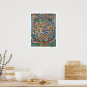 Rad des Lebens Mandala Poster (Küche)