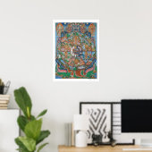 Rad des Lebens Mandala Poster (Heimbüro)