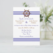 Rad des nautischen Kapitäns - Einladung zur Hochze (Stehend Vorderseite)