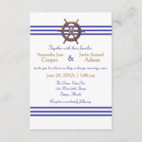 Rad des nautischen Kapitäns - Einladung zur Hochze