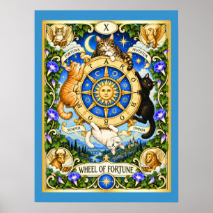 Rad des Schicksals Katze Tarot - Zyklen des Wandel Poster