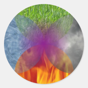 Rad des Seins - vergrößert Runder Aufkleber