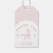 Rad Dinosaurier Three Rex Girls Pink Geburtstag Geschenkanhänger (Vorderseite)