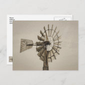 Rad einer Windmühle, schwarze Pfote Postkarte (Vorne/Hinten)