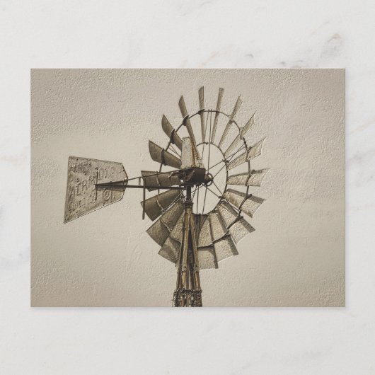 Rad einer Windmühle, schwarze Pfote Postkarte (Vorderseite)