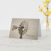 Rad eines Windmühle denken Sie an Ihre Grußkarte Karte (Gelbe Blume)