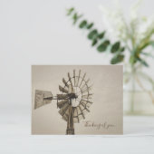 Rad eines Windmühle Sepia Denken Sie an Sie Postka Postkarte (Stehend Vorderseite)
