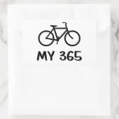 Rad fahren, 365 rechteckiger aufkleber (Tasche)