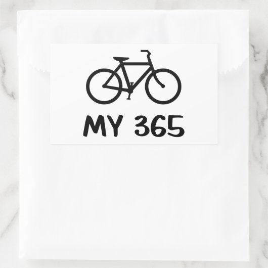 Rad fahren, 365 rechteckiger aufkleber (Tasche)