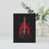 Rad Gitarre Postkarte (Stehend Vorderseite)