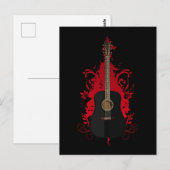 Rad Gitarre Postkarte (Vorne/Hinten)