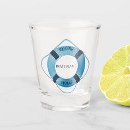 Rad-Helm für Nautic Ships mit Ihrem Bootsnamen Sho Schnapsglas