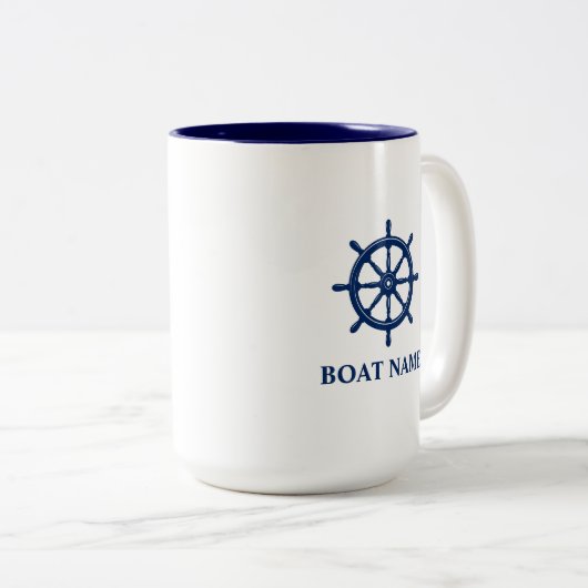 Rad-Helm für Nautikschiffe: Boot hinzufügen oder G Zweifarbige Tasse (VorderseiteRechts)