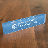 Rad-Helm für Schiffe mit Hauptmann und Schiff Namensplakette (Seite)