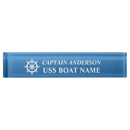 Rad-Helm für Schiffe mit Hauptmann und Schiff Namensplakette (Vorderseite)