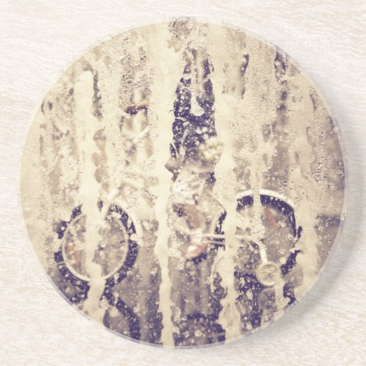 Rad im Regen Untersetzer (Vorne)