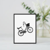 Rad-Karte der 80er Jahre (schwarz) Postkarte (Stehend Vorderseite)