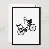 Rad-Karte der 80er Jahre (schwarz) Postkarte (Vorne/Hinten)