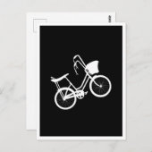 Rad-Karte der 80er Jahre (weiß) Postkarte (Vorne/Hinten)