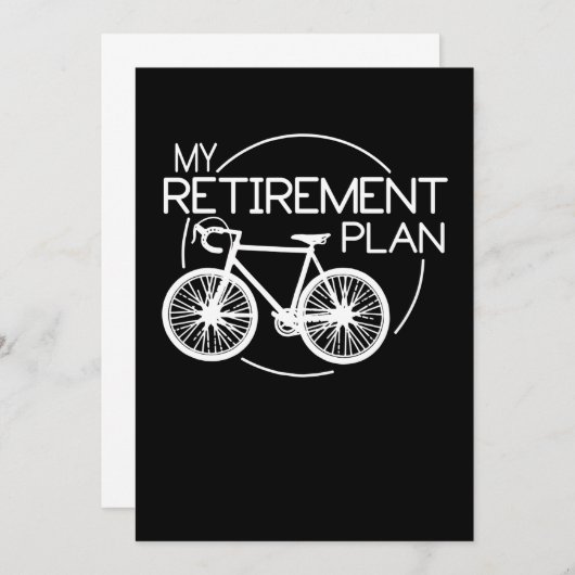 Rad mein Ruhestand Rad fahren Rad Mitteilungskarte (Vorne/Hinten)