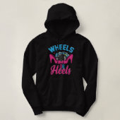 Rad- oder Heels, Junge oder Mädchen, die sich über Hoodie (Design vorne)