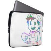 Rad Orange: Skater Boy Retro Laptopschutzhülle (Vorne Rechts)