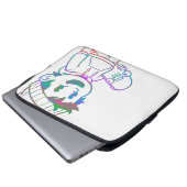 Rad Orange: Skater Boy Retro Laptopschutzhülle (Vorne Knopf)