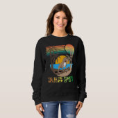 Rad Pit Awesome Retro Beach Skateboarding Pitbull Sweatshirt (Vorne ganz)