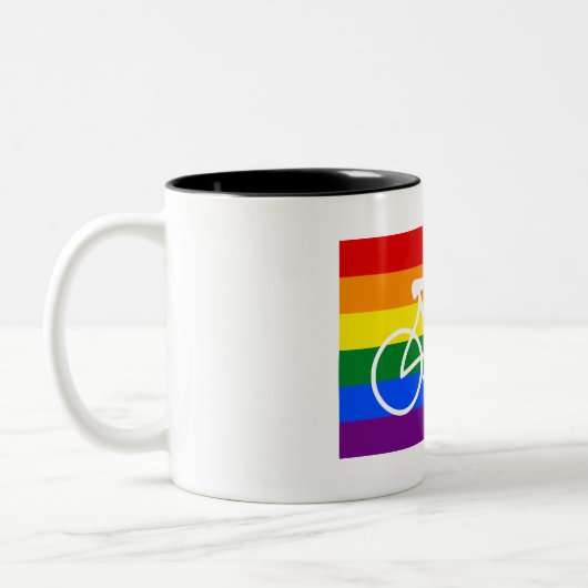 Rad-Pride Zweifarbige Tasse (Links)