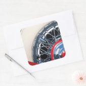 Rad Quadratischer Aufkleber (Umschlag)