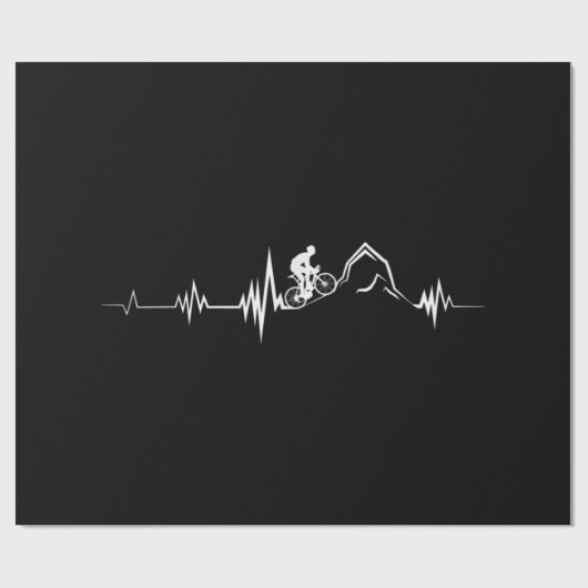 Rad Racing Racing Mountain Bike Geschenkpapier (Flach)