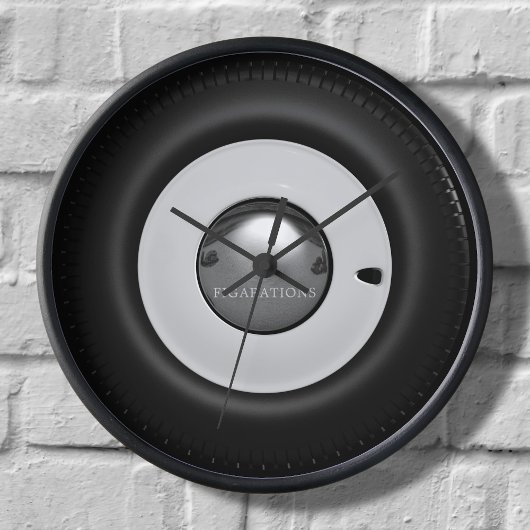 Rad-Rad-Rad-Hubcap-Uhr Große Wanduhr