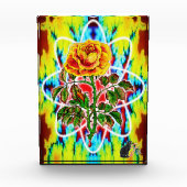 Rad Rad Rosenfarbe Illustration Acrylblock Fotoblock (Vorderseite)